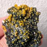 Mimetita<br />Corta Filón Sur (externa), Minas de Tharsis, Tharsis, Alosno, Comarca El Andévalo, Huelva, Andalucía, España<br />4,7 x 3,8 cm.<br /> (Autor: Carles)