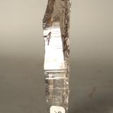 Quartz (smokey)<br />Miage Glacier, Veny Valley, Monte Bianco Massif (Mont Blanc Massif), Courmayeur, Aosta Valley (Val d'Aosta), Italy<br />73 x 16 mm<br /> (Author: Sante Celiberti)