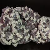 Fluorite and Calcite<br />Boltsburn Mine, Rookhope District, Weardale, North Pennines Orefield, County Durham, England / United Kingdom<br />4.6 cm x 8.7 cm x 12.3 cm.<br /> (Author: Michael Shaw)