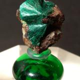 Malachite<br />Lemie, Metropolitan City of Turin Province, Piedmont (Piemonte), Italy<br />19 x 16 mm<br /> (Author: Sante Celiberti)