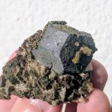 Galena, Pirita, Dolomita<br />Mina Regia, Bellmunt del Priorat, Comarca Priorat, Tarragona, Cataluña / Catalunya, España<br />4,4 x 3,5 cm.<br /> (Autor: Carles)