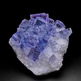 Fluorite, Quartz<br />La Viesca Mine, La Collada mining area, Huergo, Siero, Comarca Oviedo, Principality of Asturias (Asturias), Spain<br />7.2 x 7.1 cm<br /> (Author: am mizunaka)