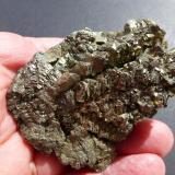 PiritaEl Cobre vein, El Cobre-Igualdad-Matacabras group of mines, Matacabras-Dehesa de las Yeguas, Bailén-Guarromán-Linares, Comarca Sierra Morena, Jaén, Andalusia, Spain7 x 5 cm. (Autor: javier ruiz martin)