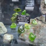 Forsterite (variety peridot)<br />San Carlos, San Carlos Indian Reservation, Gila County, Arizona, USA<br />each one ~ 1-2 cm<br /> (Author: Tobi)
