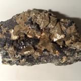 Pyrite, Magnetite<br />Brosso Mine, Cálea, Léssolo, Canavese District, Metropolitan City of Turin Province, Piedmont (Piemonte), Italy<br />240 x 140 mm<br /> (Author: Sante Celiberti)