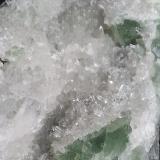 Fluorite and Quartz<br />Baimashan tunnel (construction site), Qianbaxia, Wuyishan, Nanping Prefecture, Fujian Province, China<br />13 x 7 cm<br /> (Author: Volkmar Stingl)