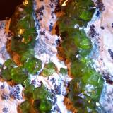 Andradite (variety demantoid), asbestos<br />Malenco Valley (Valmalenco), Sondrio Province, Lombardy, Italy<br />200 x 132 mm<br /> (Author: Sante Celiberti)