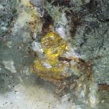 Greenockita<br />Túnel Bishopton, Bishopton, Renfrewshire, Escocia / Reino Unido<br />cristal 4mm<br /> (Autor: Ramon A  Lopez Garcia)