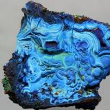 Azurita<br />Mina Morenci, Morenci, Distrito Copper Mountain, Montes Shannon, Condado Greenlee, Arizona, USA<br />60x60 mm<br /> (Autor: Ramon A  Lopez Garcia)
