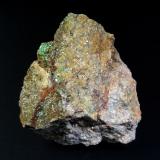 Metazeunerita<br />Permiso de Investigación Anabel, Cerro de las Minas, Mérida, Comarca Tierra de Mérida - Vegas Bajas, Badajoz, Extremadura, España<br />6 x 5 cm.<br /> (Autor: Antonio P. López)