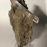 Gypsum, Pyrite<br />Niccioleta Mine, Massa Marittima, Grosseto Province, Tuscany, Italy<br />146 x 86 mm<br /> (Author: Sante Celiberti)