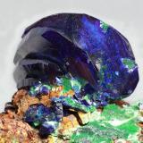 Azurita<br />Mina Liufengshan, Distrito Guichi, Prefectura Chizhou, Provincia Anhui, China<br />cristal 20mm<br /> (Autor: Ramon A  Lopez Garcia)
