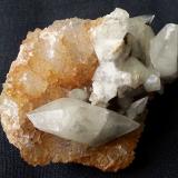 Calcite on Fluorite<br />Yongping Mine, Yongping, Yanshan, Shangrao Prefecture, Jiangxi Province, China<br />5 x 4 cm<br /> (Author: Volkmar Stingl)