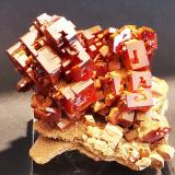 Vanadinite<br />Coud'a, Mibladen mining district, Mibladen, Midelt, Midelt Province, Drâa-Tafilalet Region, Morocco<br />7 cm x 6 cm<br /> (Author: Enrique Llorens)