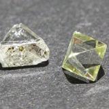 Diamante<br />Mina El Infierno, Río Icabarú, Santa Elena de Uairen, Gran Sabana, Estado Bolívar, Venezuela<br />4mm cada uno<br /> (Autor: Ramon A  Lopez Garcia)