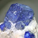 Lazurita<br />Ladjuar Medam, Sar-e Sang, Valle Koksha, Distritos Khash & Kuran Wa Munjan, Provincia Badakhshan, Afganistán<br />cristal mayor 30x30 mm<br /> (Autor: Ramon A  Lopez Garcia)