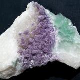 Fluorite, Quartz<br />Baimashan tunnel (construction site), Qianbaxia, Wuyishan, Nanping Prefecture, Fujian Province, China<br />7,5 x 6,5 cm<br /> (Author: Volkmar Stingl)