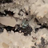 Quartz, Quartz (variety amethystine; variety scepter),  Dolomite, Pyrite, Galena, Sphalerite, Berthierite<br />Gavorrano Mine area, Gavorrano, Grosseto Province, Tuscany, Italy<br />24 x 15 mm<br /> (Author: Sante Celiberti)