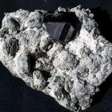 Cassiterite, Laumontite<br />Amo deposit, Ximeng, Pu'er Prefecture, Yunnan Province, China<br />7 x 5 cm<br /> (Author: Volkmar Stingl)
