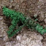Malachite pseudomorph Copper<br />Andrássy I Mine, Rudabányai Mountains, Rudabánya, Borsod-Abaúj-Zemplén, Hungary<br />FOV 30 x 20 mm<br /> (Author: Gerhard Brandstetter)
