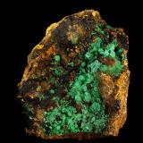 Malachite pseudomorph Cuprite crystals<br />Rudabánya, Borsod-Abaúj-Zemplén, Hungary<br />19 x 15 cm<br /> (Author: Gerhard Brandstetter)