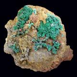 Copper, Cuprite, Malachite, Calcite<br />Rudabánya, Borsod-Abaúj-Zemplén, Hungary<br />14 x 14 cm<br /> (Author: Gerhard Brandstetter)