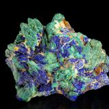Azurite and Malachite pseudomorph Azurite<br />Andrássy I Mine, Rudabányai Mountains, Rudabánya, Borsod-Abaúj-Zemplén, Hungary<br />44 x 35 mm<br /> (Author: Gerhard Brandstetter)