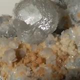 Fluorite, Anhydrite, AnkeriteCampiano Mine, Montieri, Grosseto Province, Tuscany, Italy13,5 x 13,5 mm (Author: Sante Celiberti)