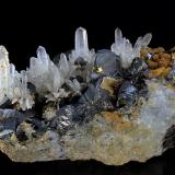 Chalcopyrite on Quartz<br />Banská tiavnica (Schemnitz), Banská tiavnica District, Banská Bystrica Region, Slovak Republic<br />7 x 4 cm<br /> (Author: Gerhard Brandstetter)