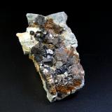 Esfalerita<br />Mina Cinco Amigos, Calamón Alto, Posadas, Comarca Valle Medio del Guadalquivir, Córdoba, Andalucía, España<br />5 x 2,5 cm.<br /> (Autor: Antonio P. López)