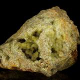 Smithsonite, Greenockite<br />Banská tiavnica (Schemnitz), Banská tiavnica District, Banská Bystrica Region, Slovak Republic<br />5 x 4,5 cm<br /> (Author: Gerhard Brandstetter)