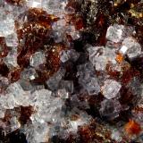 Fluorite on Sphalerite<br />Minerva I Mine, Ozark-Mahoning group, Cave-in-Rock Sub-District, Hardin County, Illinois, USA<br />7.1 cm x 8.7 cm<br /> (Author: Michael Shaw)