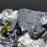 Galena, Sphalerite, Chalcopyrite<br />Tatti, Roccastrada, Grosseto Province, Tuscany, Italy<br />84 x 41 mm<br /> (Author: Sante Celiberti)