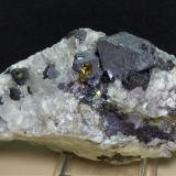 Galena, Sphalerite, Chalcopyrite<br />Tatti, Roccastrada, Grosseto Province, Tuscany, Italy<br />84 x 41 mm<br /> (Author: Sante Celiberti)