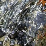 Meneghinite, Sphalerite, Galena<br />Bottino Mine, Sant'Anna (Sant'Anna di Stazzema), Apuan Alps, Stazzema Municipality, Lucca Province, Tuscany, Italy<br />87 x 59 mm<br /> (Author: Sante Celiberti)