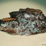 Orthoserpierita<br />Mina Bessó, Ulldemolins, Comarca Priorat, Tarragona, Cataluña / Catalunya, España<br />8 x 4 cm<br /> (Autor: Joan Niella)