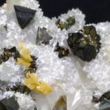 Tetrahedrite, Calcite, Anhydrite, Ankerite<br />Campiano Mine, Montieri, Grosseto Province, Tuscany, Italy<br />18 x 6,5 cm<br /> (Author: Sante Celiberti)