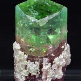 Elbaite with Mica<br />Pederneira claim, São José da Safira, Governador Valadares, Vale do Rio Doce, Minas Gerais, Brazil<br />3.5 × 2 × 2 cm<br /> (Author: Jordi Fabre)