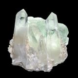 Fluorite, Quartz, Mica<br />Pasto Bueno District, Pallasca Province, Ancash Department, Peru<br />4,4 x 4,3 x 3,3 cm<br /> (Author: Bergur_E_Sigurdarson)