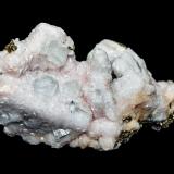 Fluorite, Calcite (var. Manganoan), PyriteHuanzala Mine, Huallanca District, Dos de Mayo Province, Huánuco Department, Peru13 x 5 x 7 cm (Author: Bergur_E_Sigurdarson)