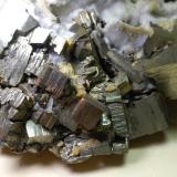 Pyrite, Calcite (pseudo after Anhydrite)<br />Niccioleta Mine, Massa Marittima, Grosseto Province, Tuscany, Italy<br />17 x 10 cm<br /> (Author: Sante Celiberti)