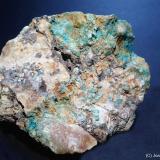Crisocola<br />Cala, Comarca Sierra de Huelva, Huelva, Andalucía, España<br />8 x 6 cm<br /> (Autor: Joan Niella)