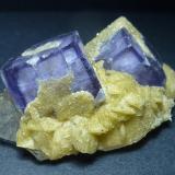 Fluorita, Siderita, CuarzoMinas da Panasqueira, Aldeia de São Francisco de Assis, Covilhã, Castelo Branco, Cova da Beira, Centro, Portugal5 x 3,5 cm. (Autor: javier ruiz martin)