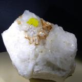 Quartz, Sulphur, Dolomite, Calcite<br />La Facciata Quarry, Carrara, Apuan Alps, Massa-Carrara Province, Tuscany, Italy<br />11 x 8 cm<br /> (Author: Sante Celiberti)