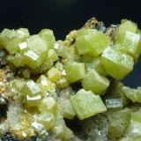 Piromorfita, Goethita, CuarzoResuperferolítica claim, Cerro de la Canaleja, Santa Eufemia, Comarca Los Pedroches, Córdoba, Andalusia, Spainzona de cristales 5 x 4 cm. (Autor: javier ruiz martin)