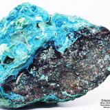 Crisocola<br />Mina L'Etoile du Congo, Lubumbashi (Elizabethville), Cinturón de cobre de Katanga, Haut-Katanga (Shaba), República Democrática del Congo (Zaire)<br />10.5x 7.5x 3.5 cm<br /> (Autor: Luis Edmundo Sánchez Roja)