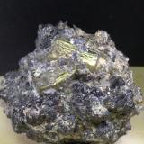 Pyrite, Sphalerite, Galena<br />Boccheggiano Mines, Montieri, Grosseto Province, Tuscany, Italy<br />50 x 46 mm<br /> (Author: Sante Celiberti)