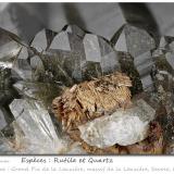 Rutile and Quartz<br />Grand Pic de la Lauzière, La Lauzière Massif, Saint-Jean-de-Maurienne, Savoie, Auvergne-Rhône-Alpes, France<br />fov 9.0 mm<br /> (Author: ploum)