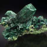 Malachite after Azurite with Bayldonite and Cerussite<br />Tsumeb Mine, Tsumeb, Otjikoto Region, Namibia<br />86 mm<br /> (Author: Gail)