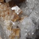 Fluorite, Calcite<br />Orismühle Quarry, Seltisberg, Liestal District, Basel-Landschaft, Switzerland<br />8 x 4 cm<br /> (Author: Volkmar Stingl)
